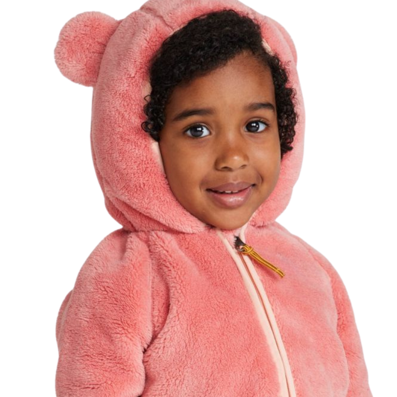 Teddy Design Fleece Jackets For Toddlers-Cozy Stroller