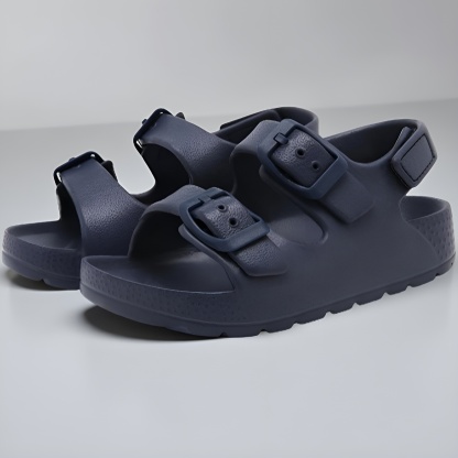 Toddler Boys And Girls Open Toe Buckle Sandals With Adjustable Strap