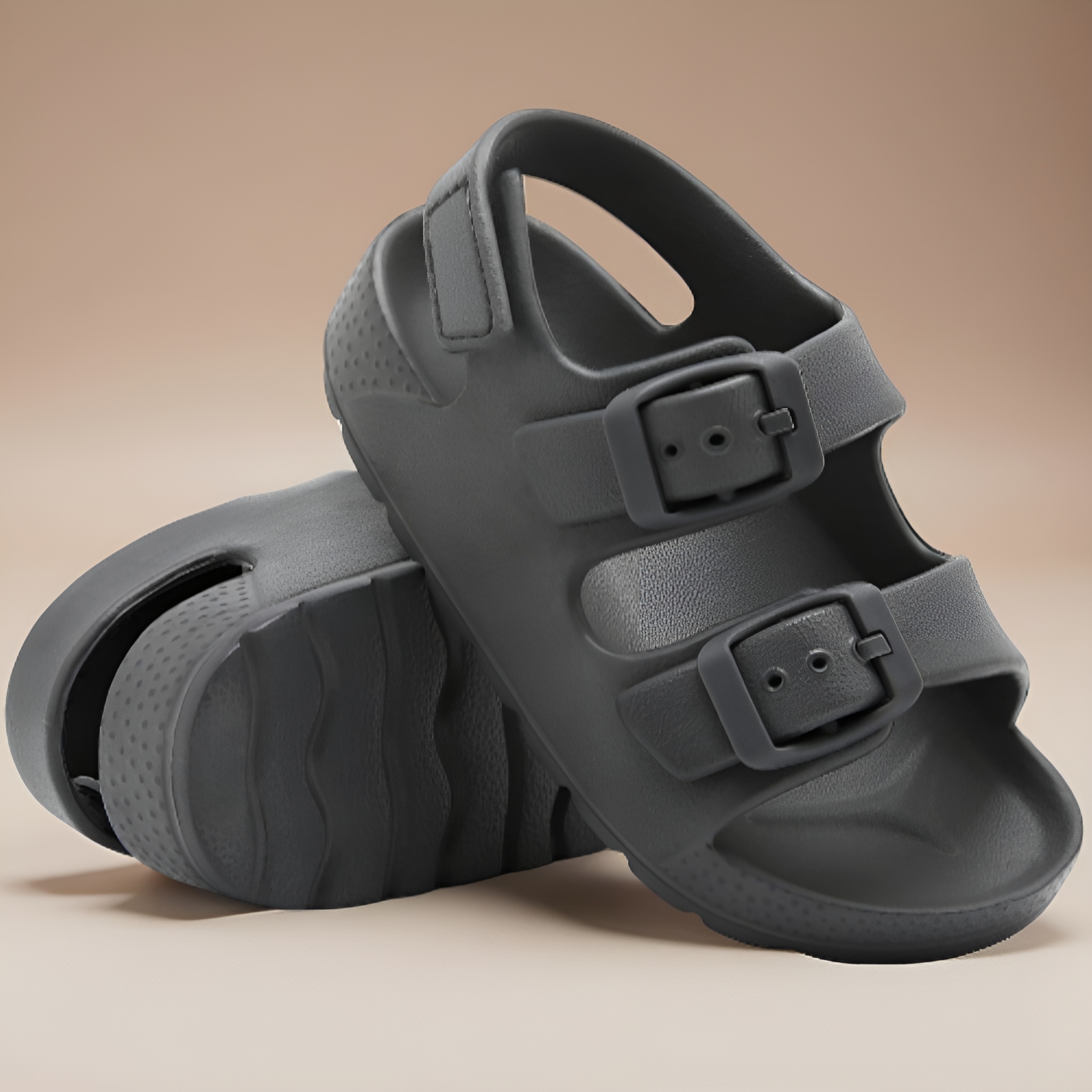 Toddler Boys And Girls Open Toe Buckle Sandals With Adjustable Strap