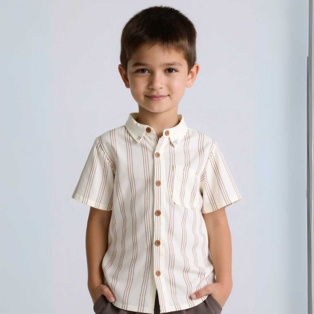 Baby Boys Gauze Slub T-Shirt And Shorts Set-Cozy Stroller