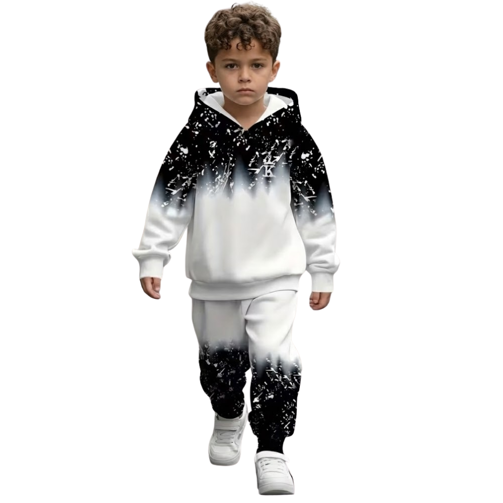 Stylish Hoodie And Pants Set With For Boys