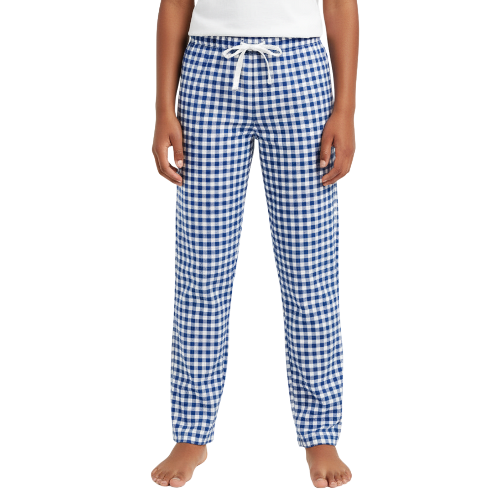 Striped Gingham Design Pajama Pants For Everyday Wear