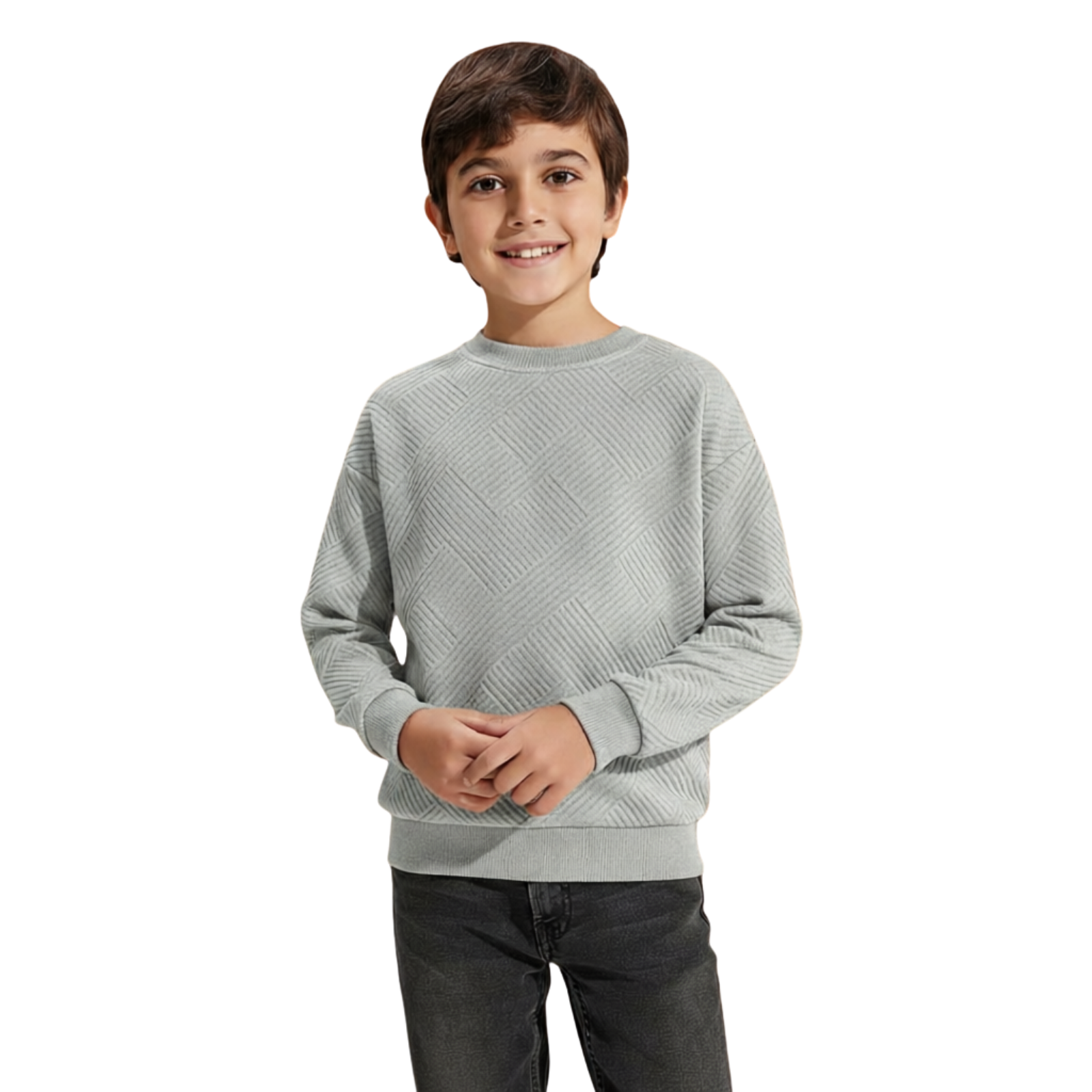 Boys Geometric Pattern Sweatshirts With Long Sleeves 