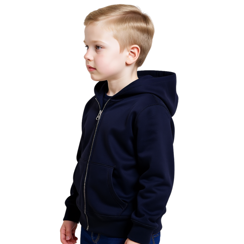 Long Sleeve Hooded Full Zip Front Sweatshirt
