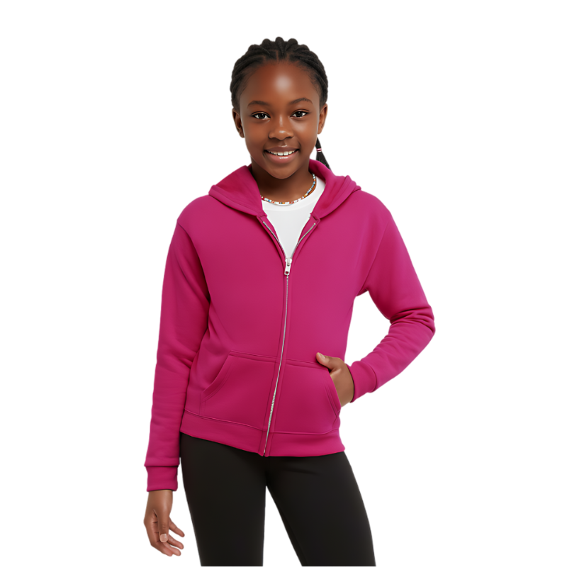 Girls Soft Ecosmart Full Zip Hoodie