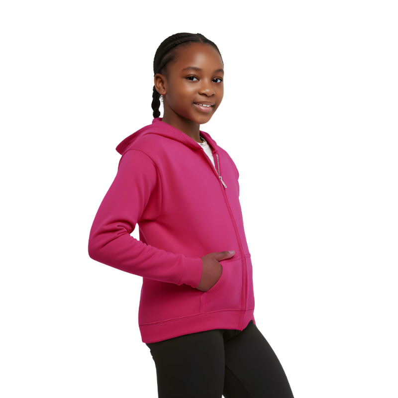 Girls Soft Ecosmart Full Zip Hoodie