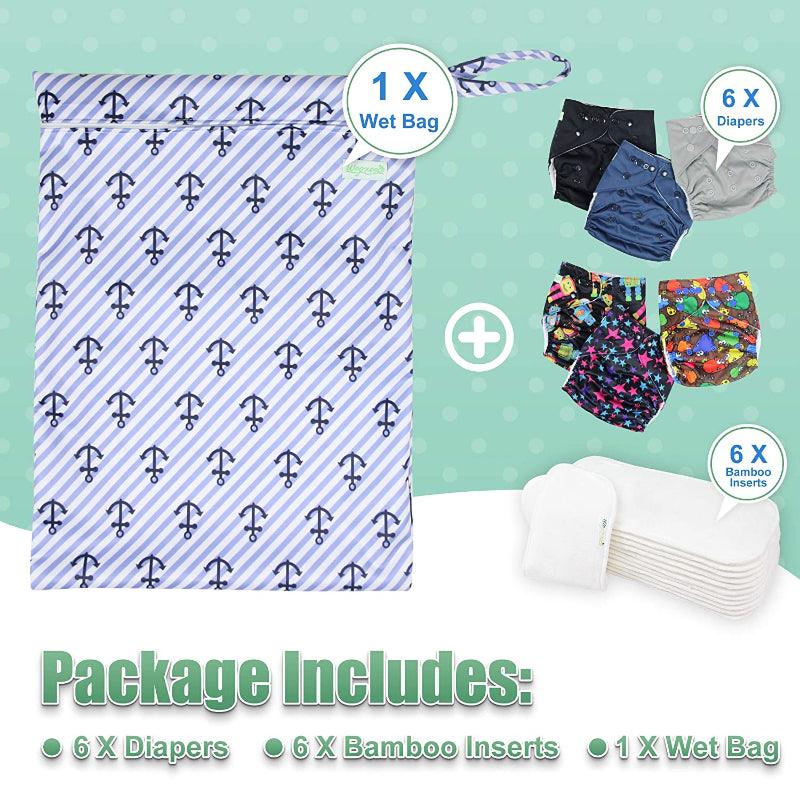 Printed Reusable Cloth Diapers-Cozy Stroller