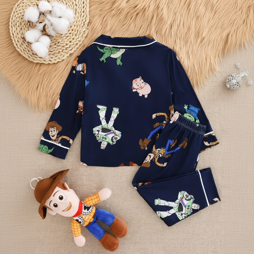 Toy Story Theme Printed Pajama Set For Boys