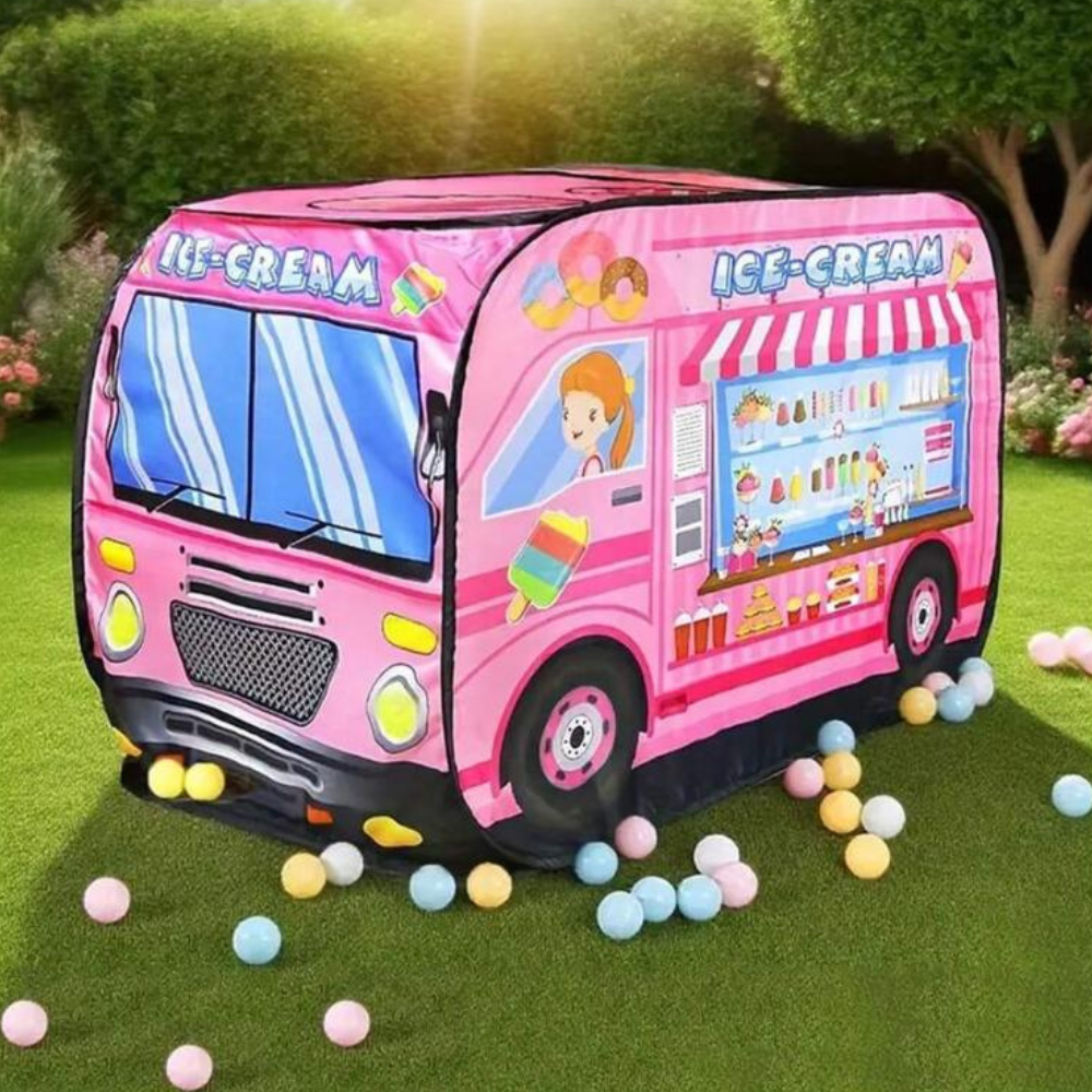 Foldable Ice Cream Themed Truck Design Playhouse Tent