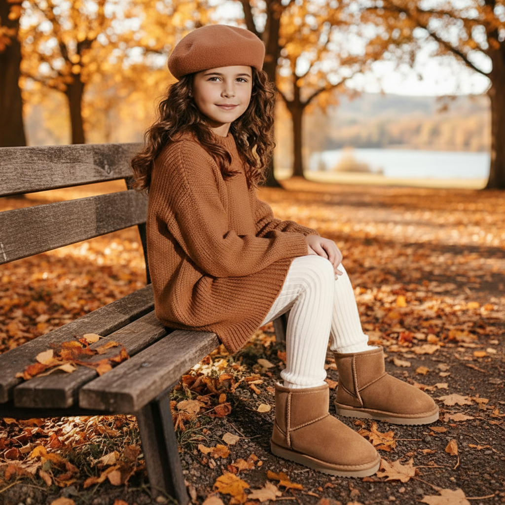  Toddler Winter Ankle Faux Fur Lined Snow Shoes