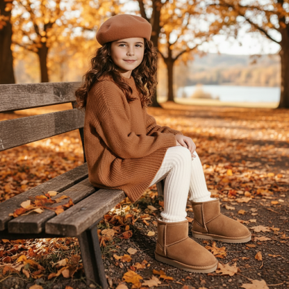  Toddler Winter Ankle Faux Fur Lined Snow Shoes