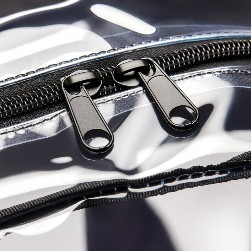 Transparent School Backpack with Water Resistant PVC Plastic Material