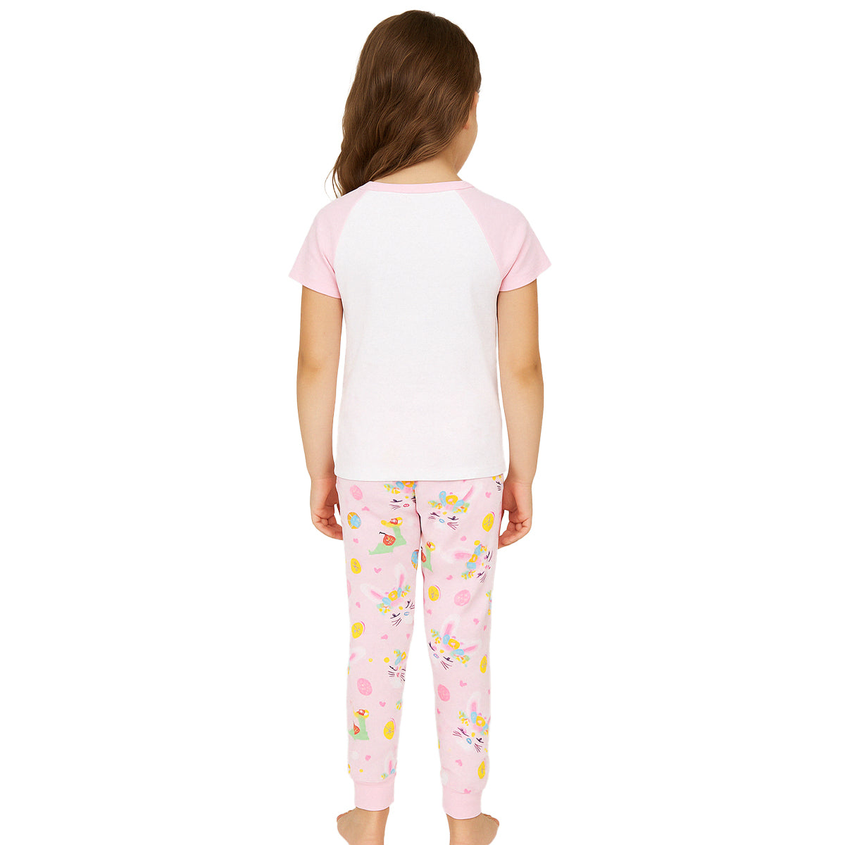 Bunny And Floral Snug Fit Pajama Set For Lounging-Cozy Stroller