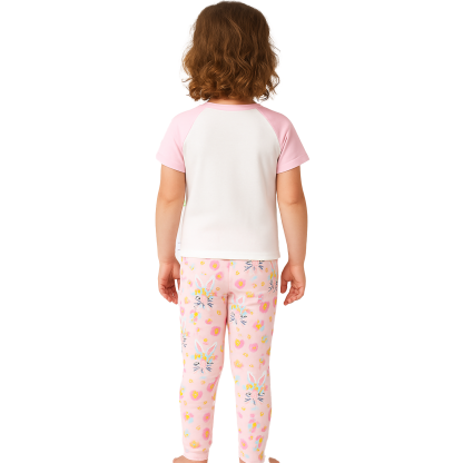 Bunny And Floral Snug Fit Pajama Set For Lounging-Cozy Stroller