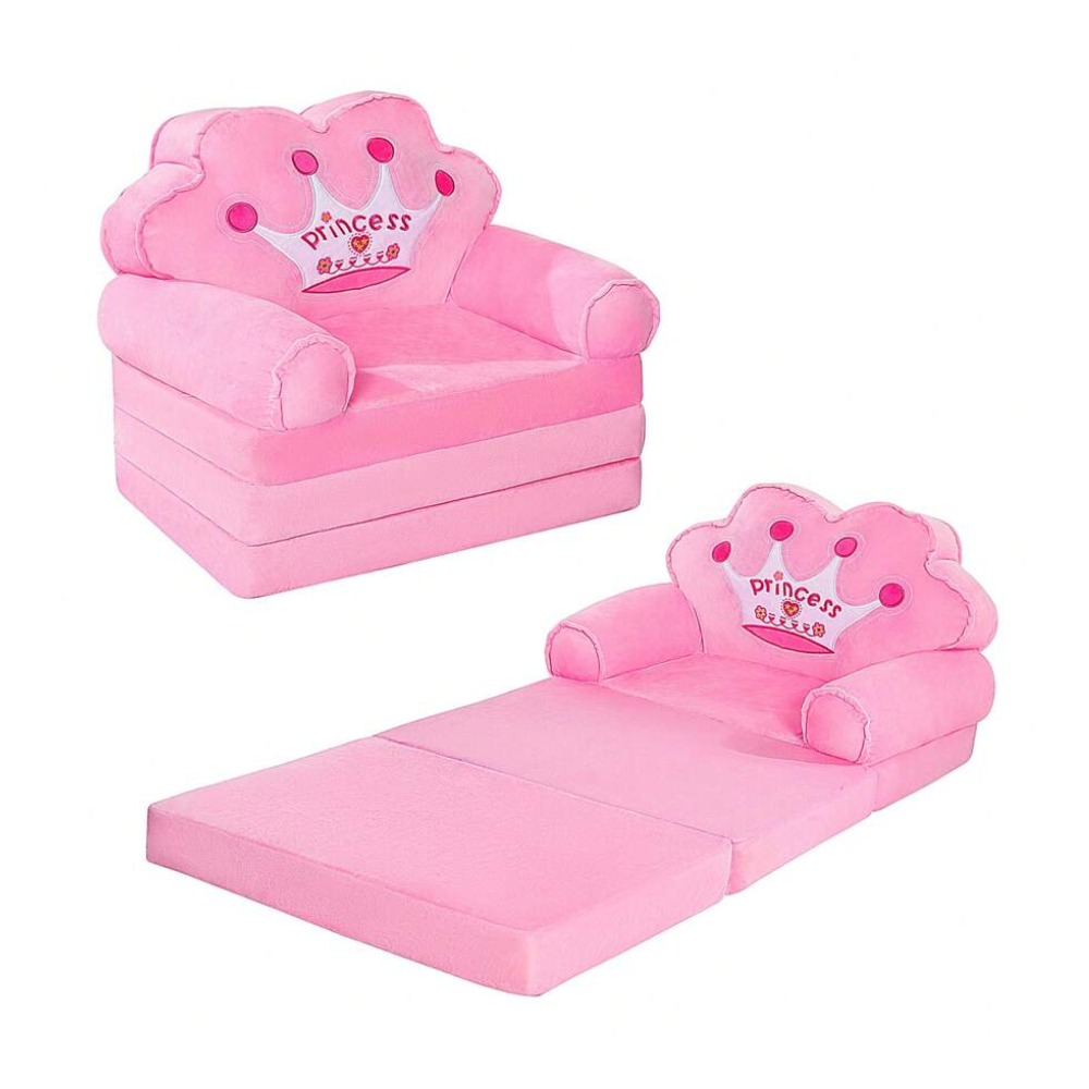 Kids Foldable Sofa Bed Princess Chair For Toddlers