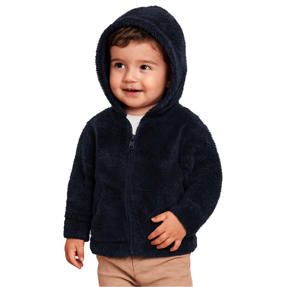 Long Sleeve Sherpa Zip Up Hoodie For Girls