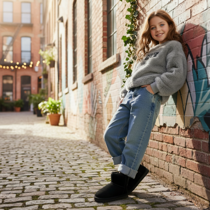  Toddler Winter Ankle Faux Fur Lined Snow Shoes