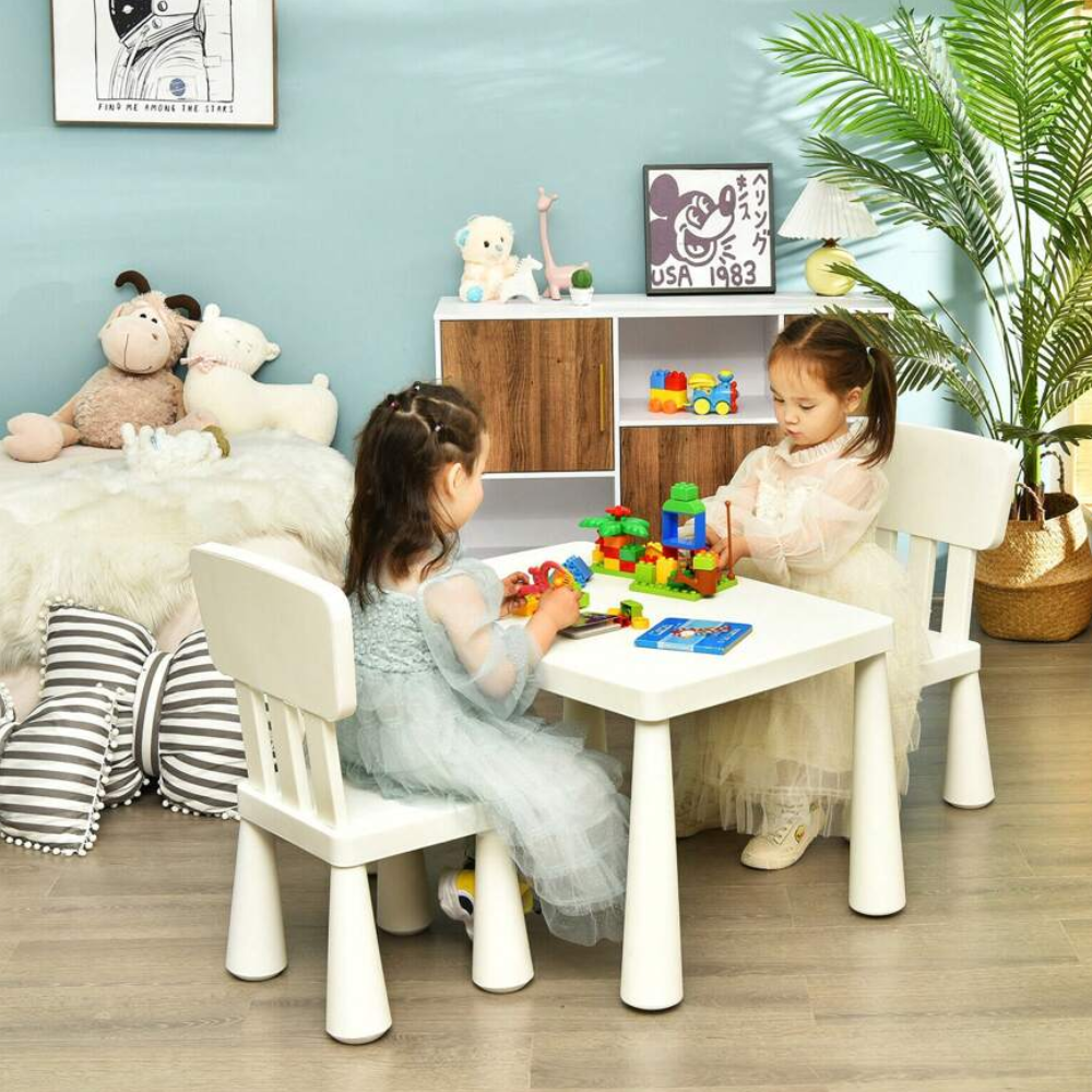  Kids Table 2 Chairs Set Toddler Activity Play Dining Study Desk Gift
