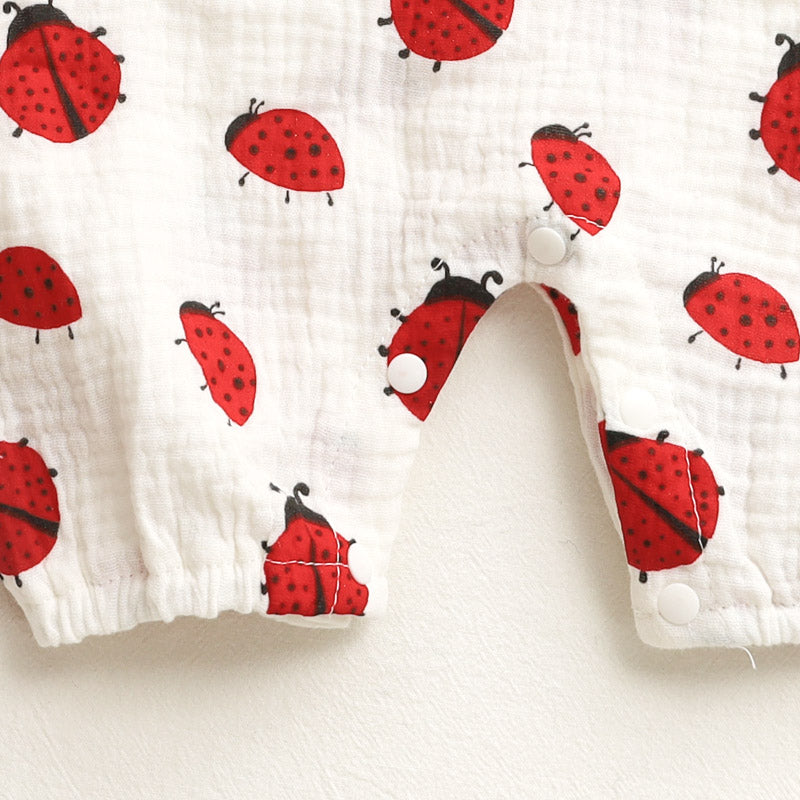 Baby Ladybug Romper With Hat-Cozy Stroller