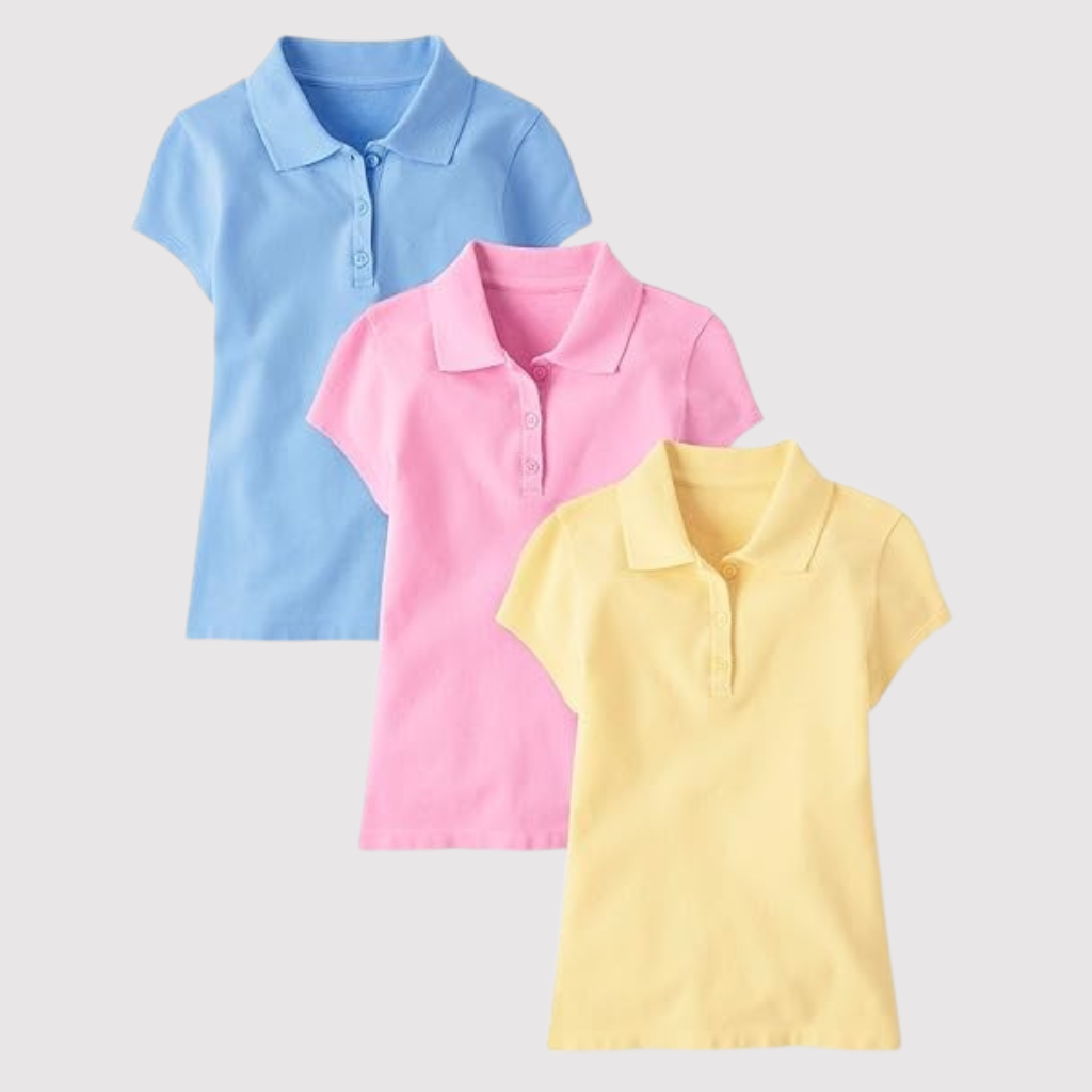 Pack Of 3 Short Sleeve Pique Shirt