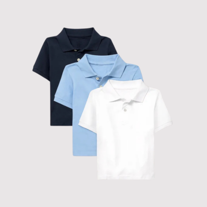 Pack of 3 Baby and Toddler Boys Short Sleeve Polo Shirt