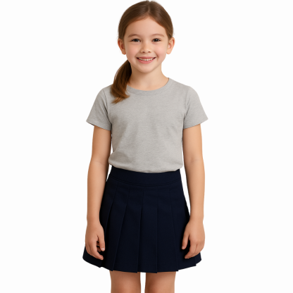 Girls Uniform Pleated Skort