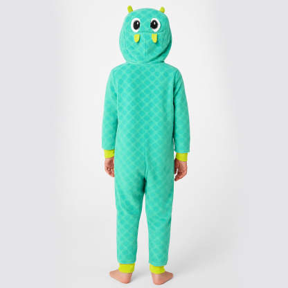 One Piece Printed Microfleece Hooded Union Pajama Suit-Cozy Stroller