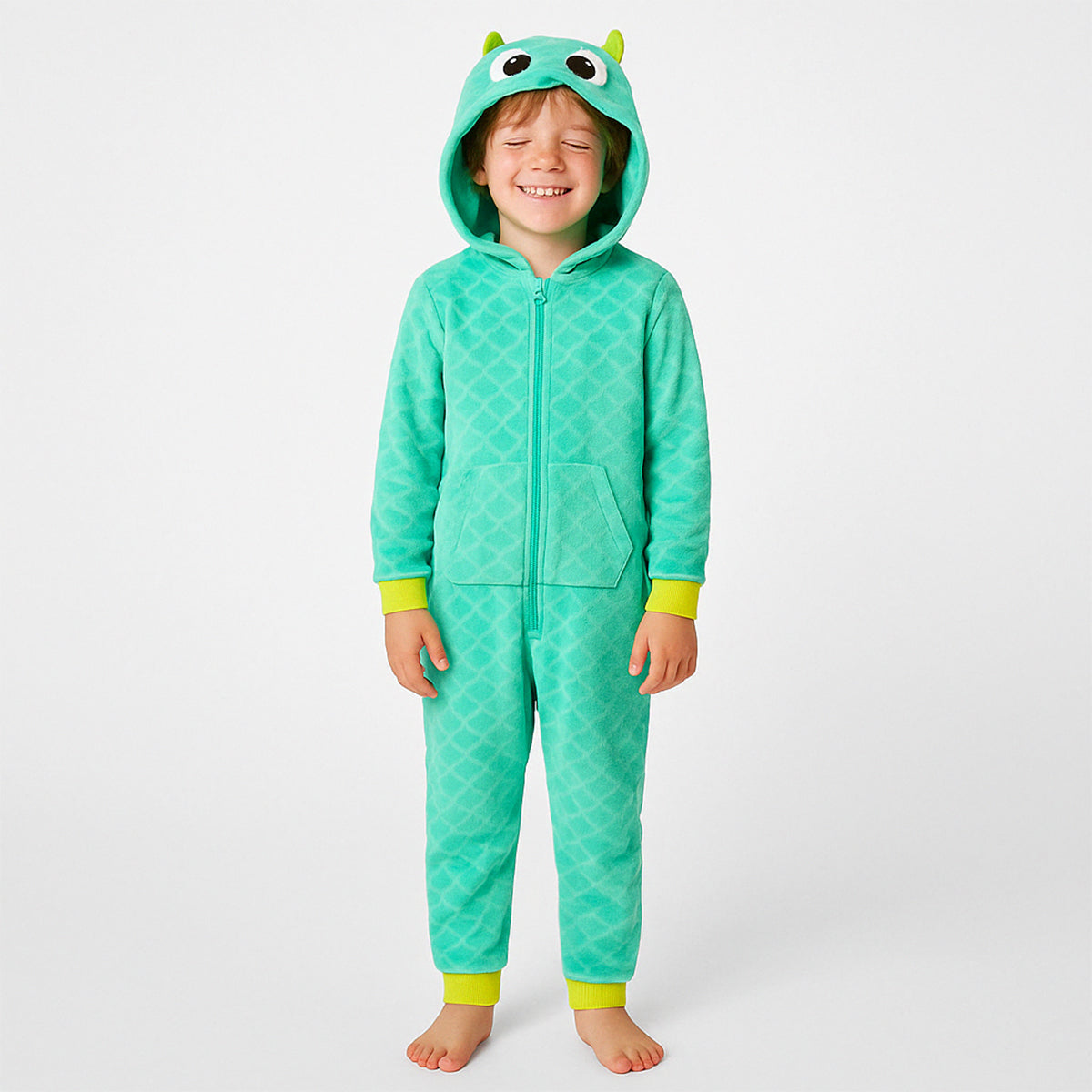 One Piece Printed Microfleece Hooded Union Pajama Suit-Cozy Stroller