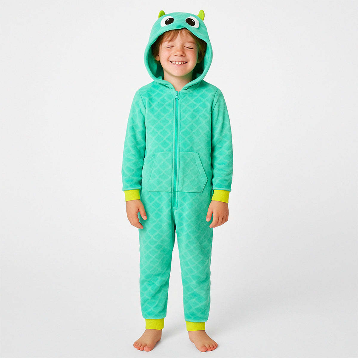 One Piece Printed Microfleece Hooded Union Pajama Suit-Cozy Stroller