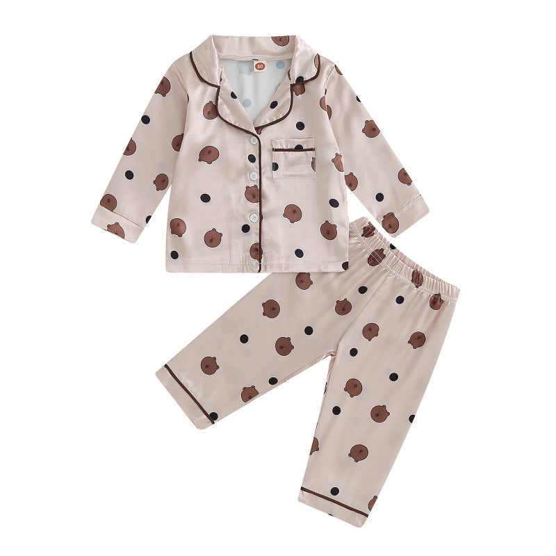 Front Pocket Lapel Tops And Pants Set-Cozy Stroller