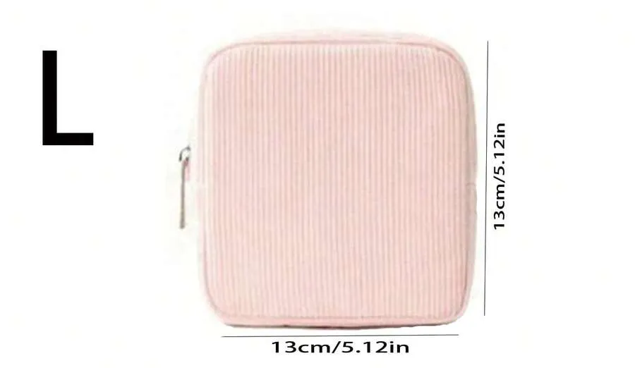 1pc Cartoon Sanitary Pad Storage Bag, Zipper Sanitary Pad Organizer, Tampon Storage Pouch, Mini Cosmetic Bag, Convenient Period Supplies Organizer, Baby Diaper Bag, Multi-Functional Storage Bag, Essential For Dormitory Menstrual Period - Multicolor - View 10
