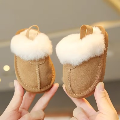 Casual Plush Lined Slippers For Infant With Soft Sole