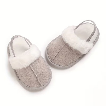 Casual Plush Lined Slippers For Infant With Soft Sole