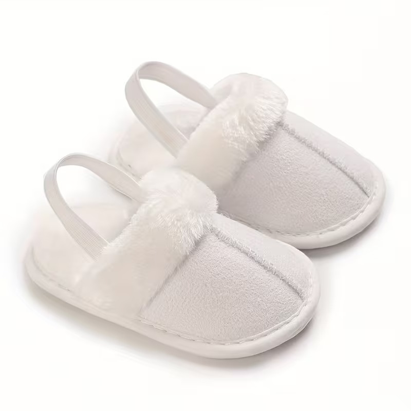 Casual Plush Lined Slippers For Infant With Soft Sole