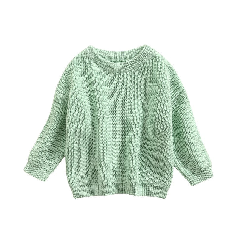 Solid Color Plain Knit Sweater-Cozy Stroller