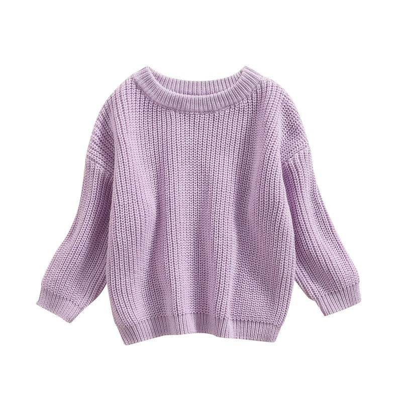 Solid Color Plain Knit Sweater-Cozy Stroller