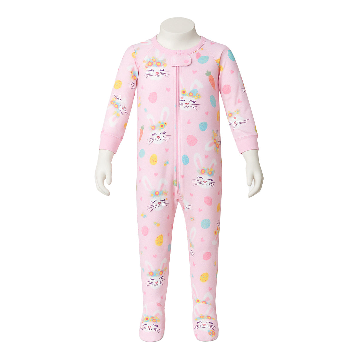 Bunny And Floral Snug Fit Pajama Set For Lounging-Cozy Stroller