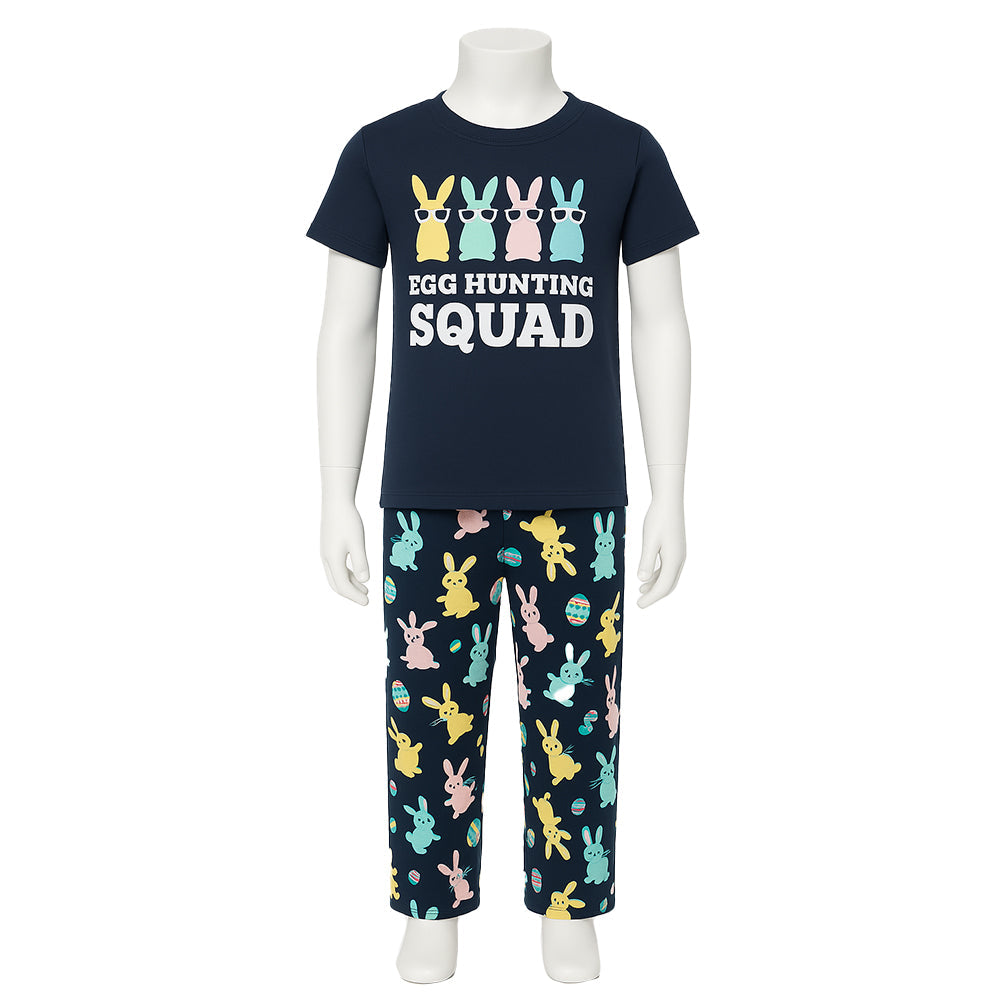 Egg Hunting Graphic Pajama Set With Snug Fit-Cozy Stroller