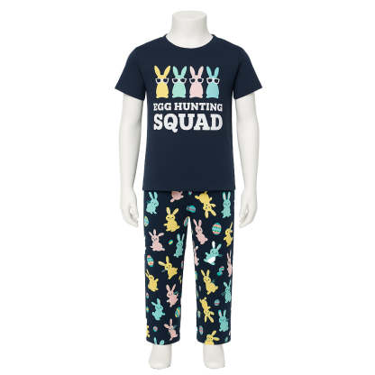 Egg Hunting Graphic Pajama Set With Snug Fit-Cozy Stroller