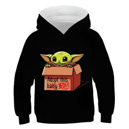 Cartoon Yoda Casual Hoodies-Cozy Stroller