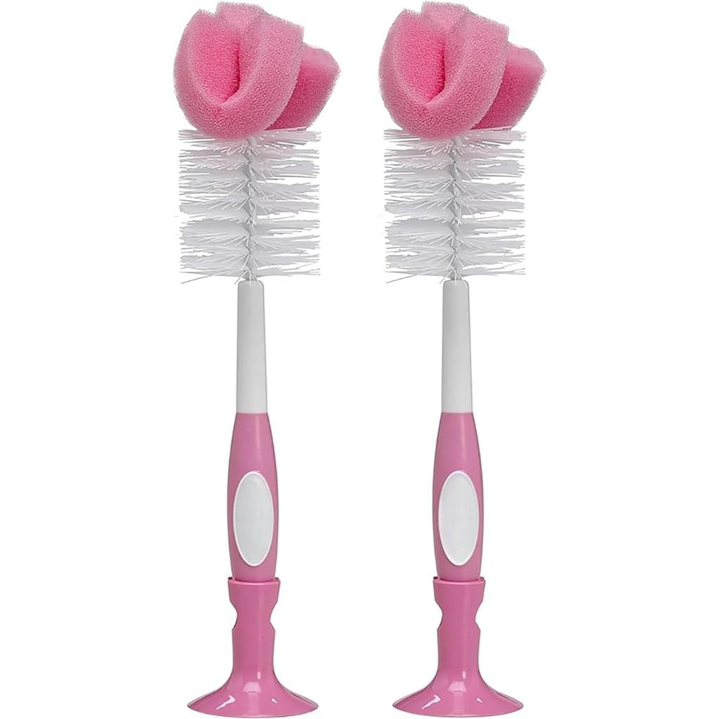 Baby Bottle Brush With Cleaner Stand And Dual Surface Head-Cozy Stroller