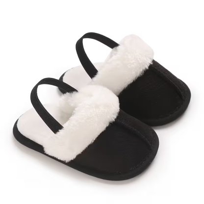 Cozy Plush Baby Girl Slippers With Soft Non Slip Sole
