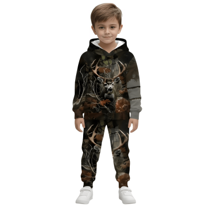 Casual Hoodie And Pants Set For Boys
