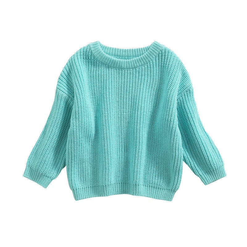 Solid Color Plain Knit Sweater-Cozy Stroller
