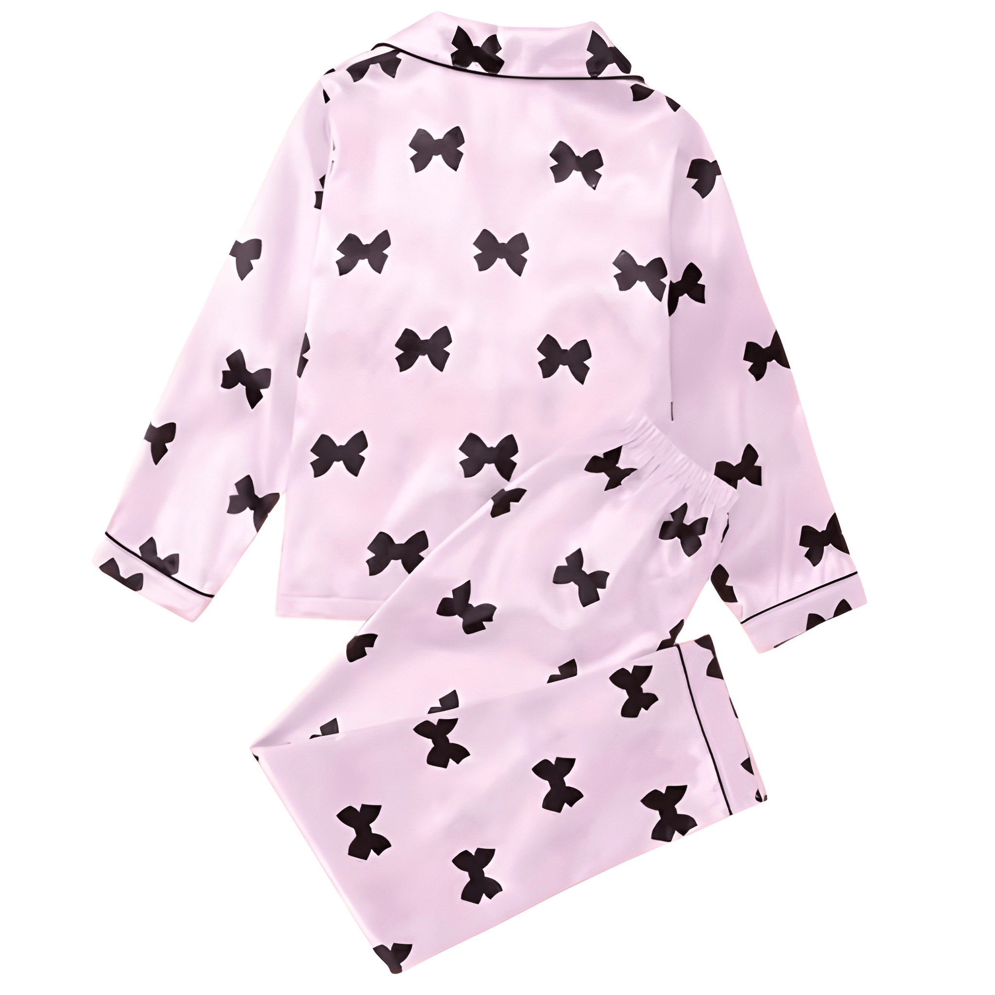 Bowknot Print Pajama Set For Kids