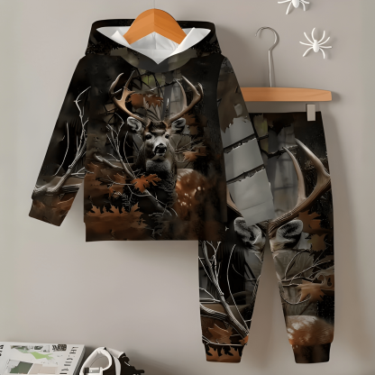Casual Hoodie And Pants Set For Boys