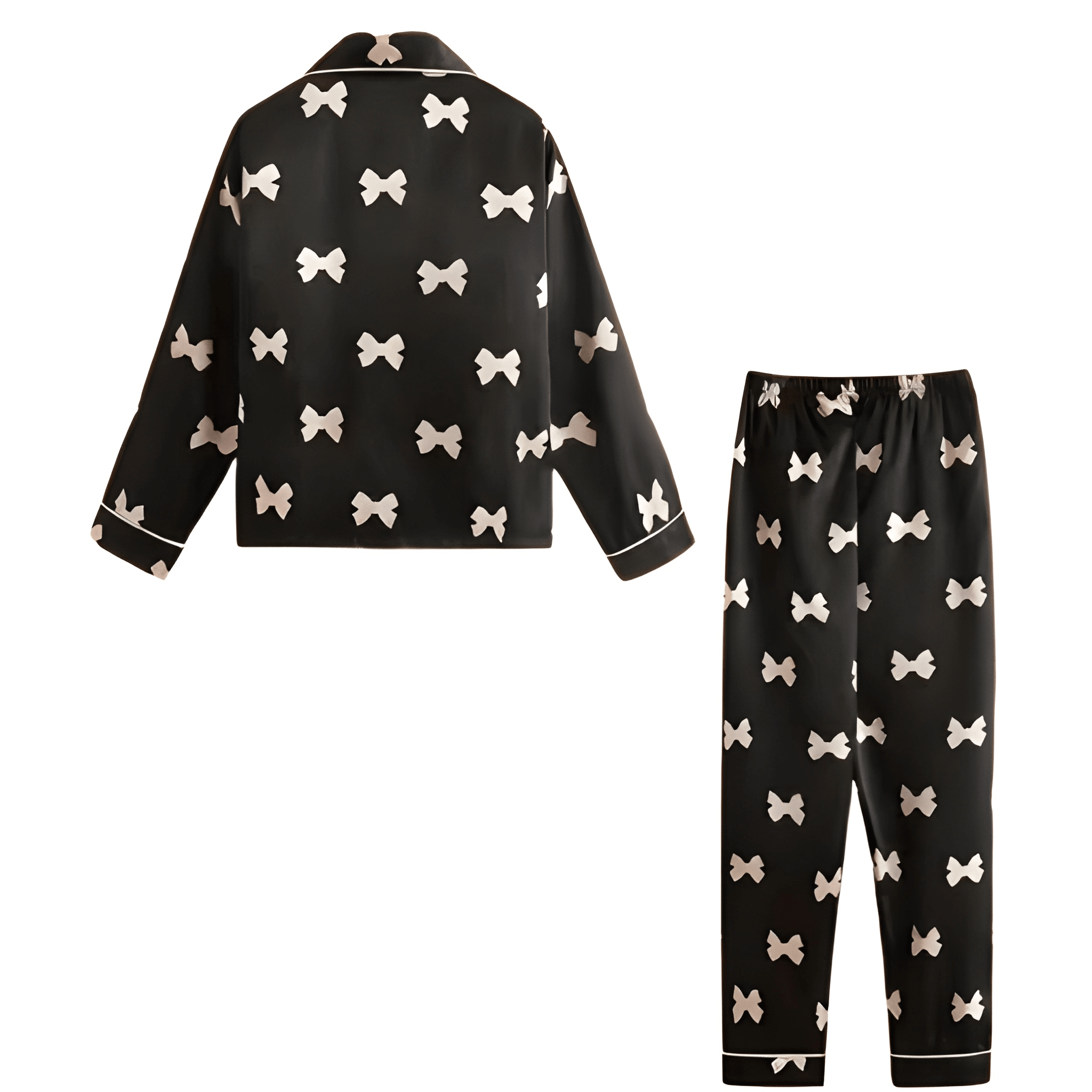 Bowknot Print Pajama Set For Kids