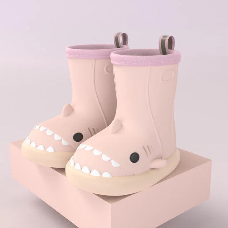 Shark Themed Rain Boots Fun and Functional Footwear-Diaper Reusable
