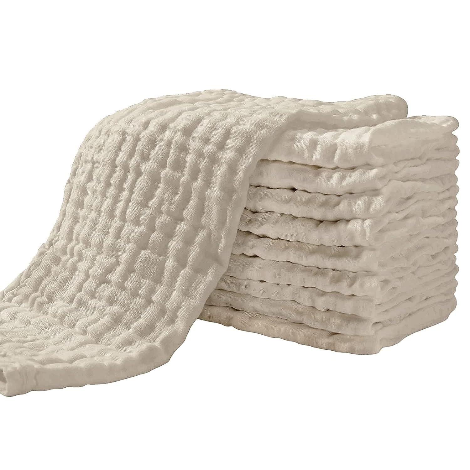 Muslin Baby Washcloth Set-Diaper Reusable