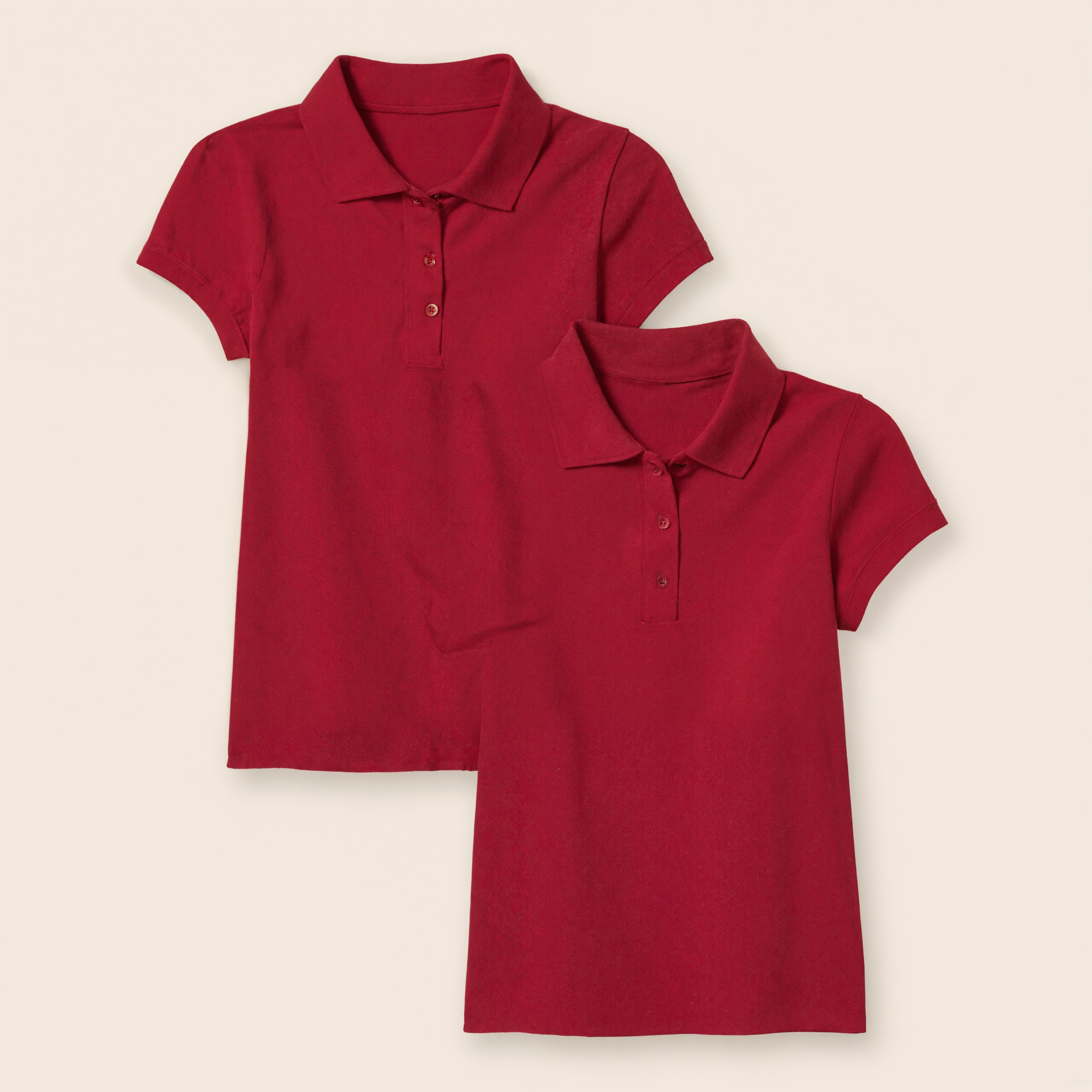 Pack Of 2 Uniform Pique Polo For Girls